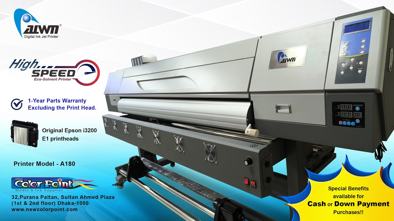 Allwin-A180 Eco-Solvent Printer 2025  বাংলাদেশে সবচেয়ে ভালো প্রিন্টার