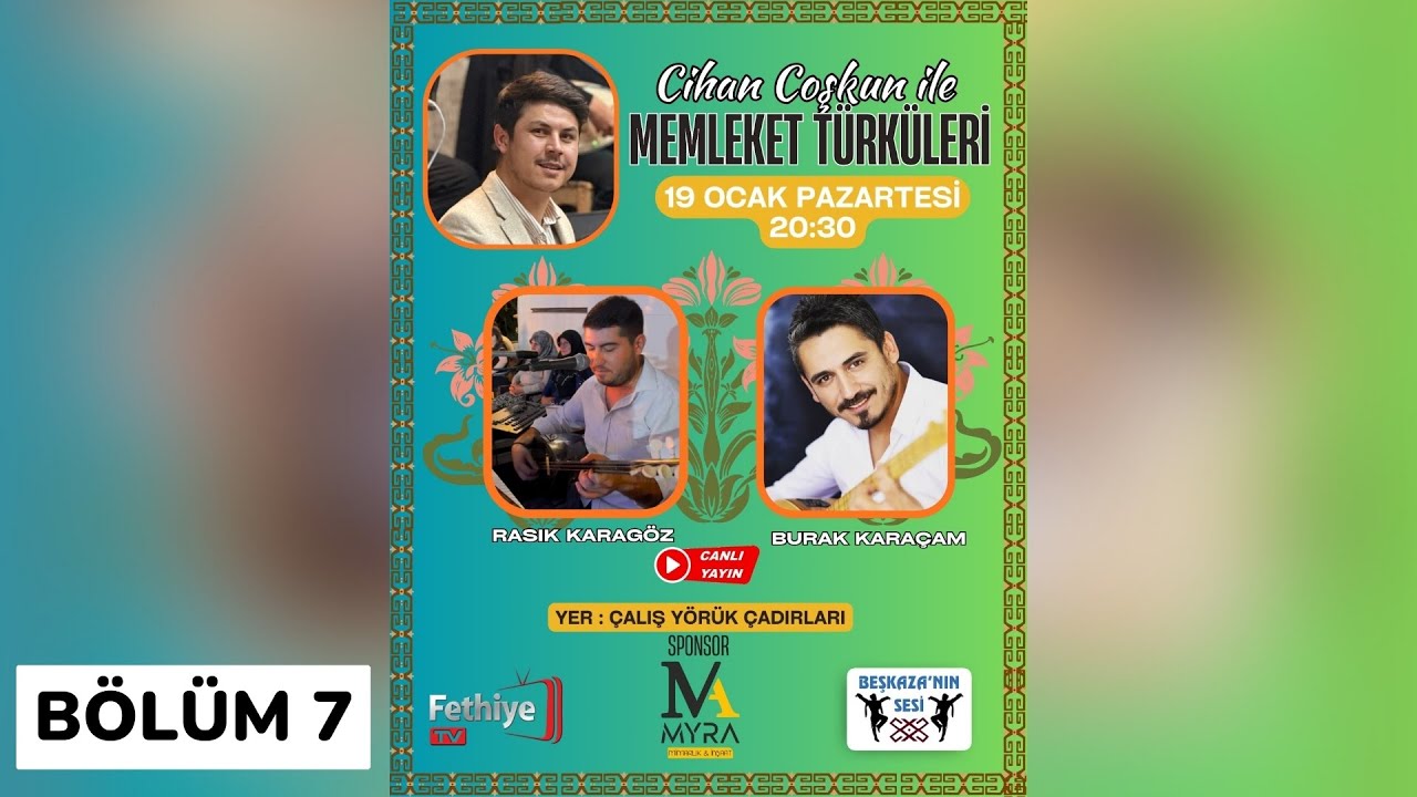Cihan Coşkun ile Memleket Türküleri 7 – Rasık Karagöz & Burak Karaçam | Canlı Performans