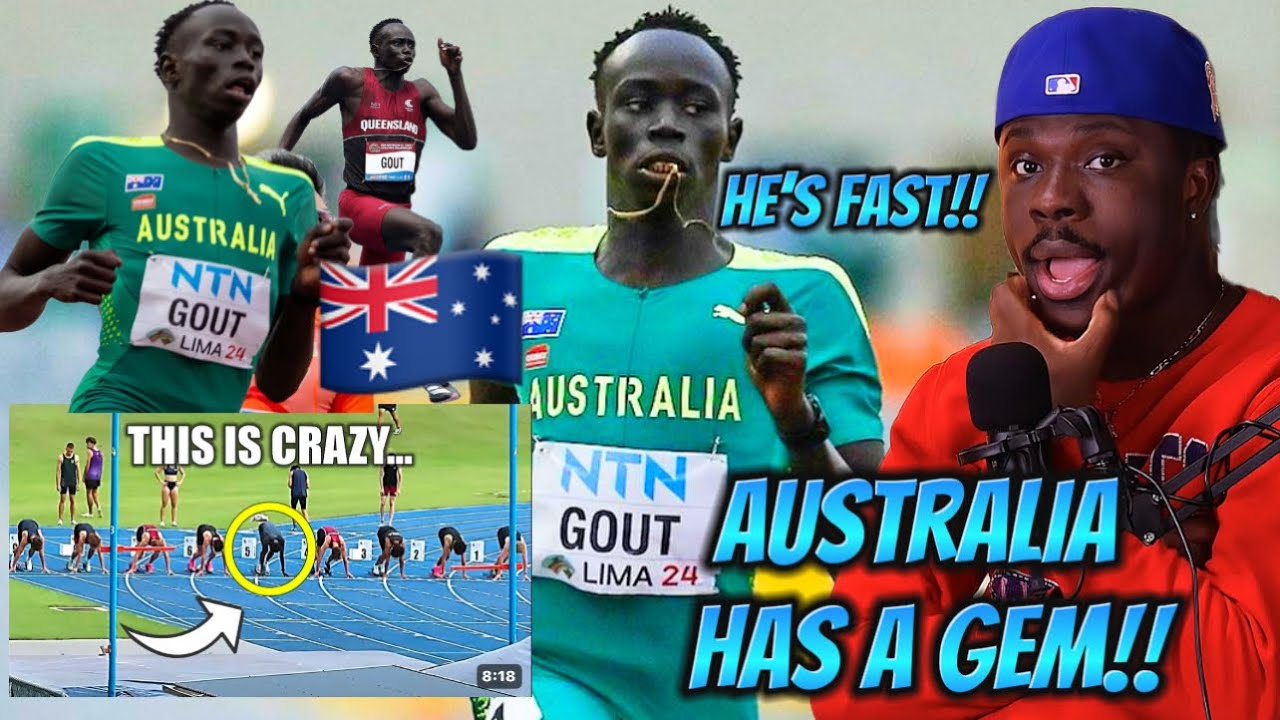🇦🇺🇺🇸AMERICAN REACT TO AUSTRALIA'S FASTEST TEENAGE SPRINTER GOUT GOUT🔥⚡️🔥 FASTEST IN THE WORLD😱