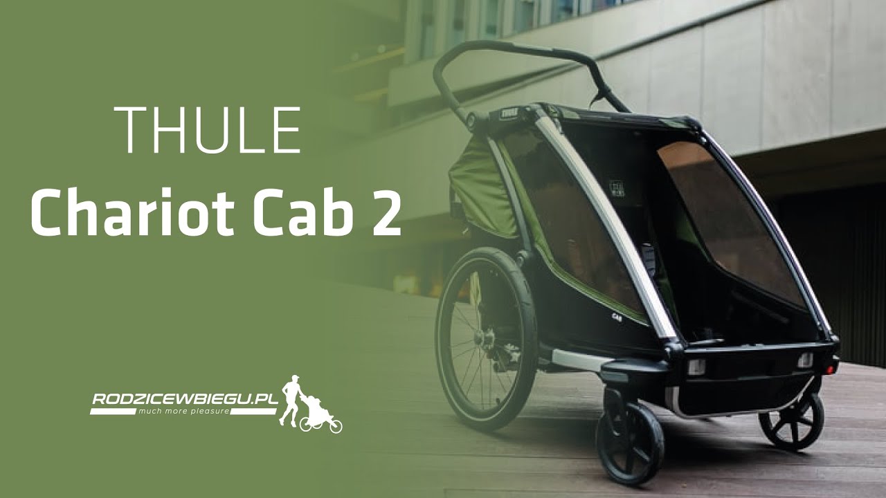 Thule Chariot Cab 2 / Cypress Green-Black / model 2021 | przyczepka rowerowa
