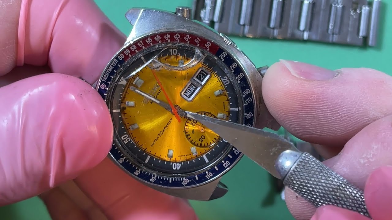 For BB: SEIKO 6139-6009 notch/resist with True Pogue service dial