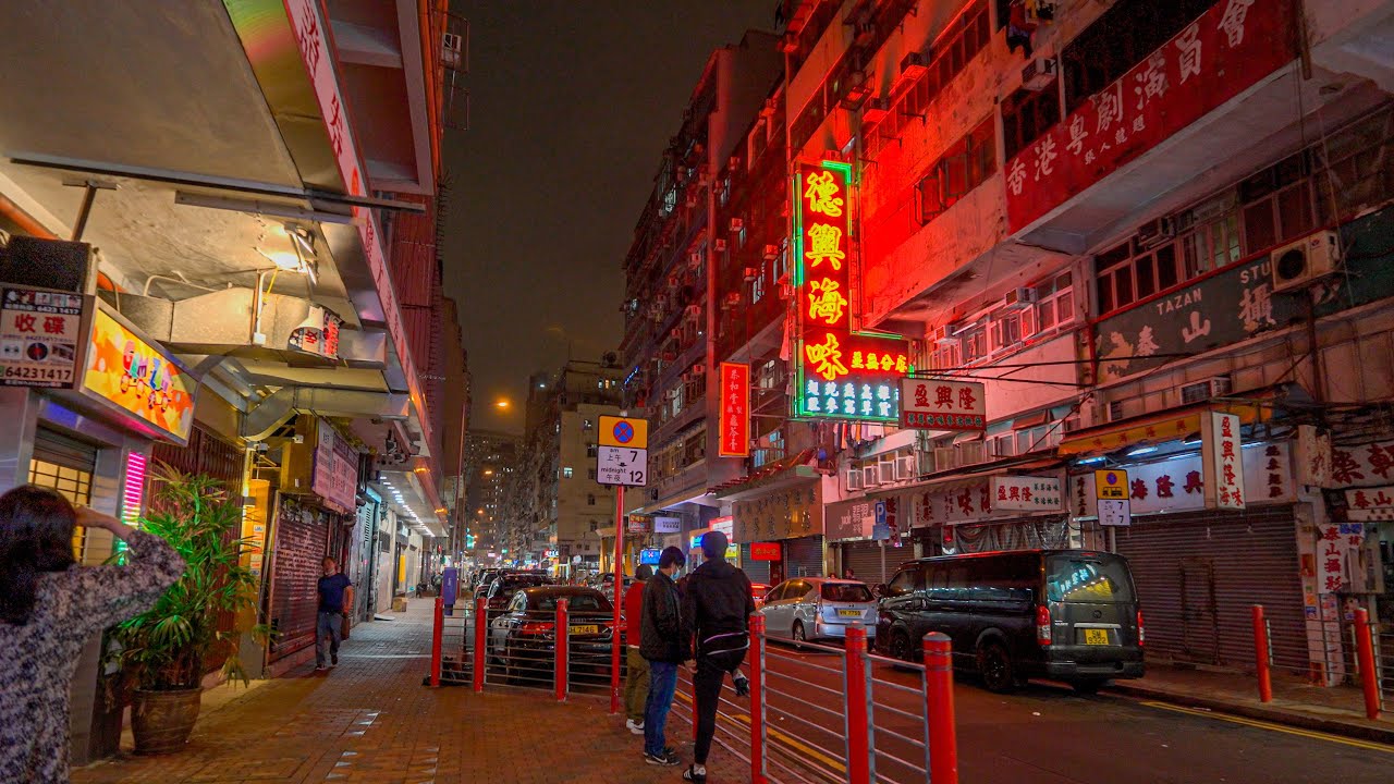 HongKong-Mong Kok night walk 4K 60p HDR