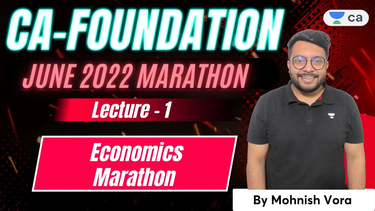 L1 | CA Foundation June 2022 Marathon | Mohnish Vora | CA Foundation