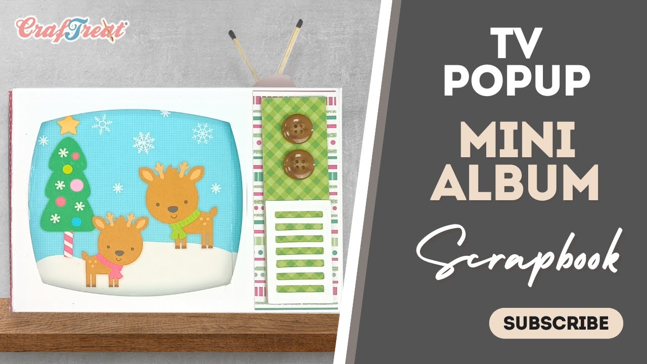Craftreat White Mini Album Base – TV Pop-Up Scrapbook You’ll Love!