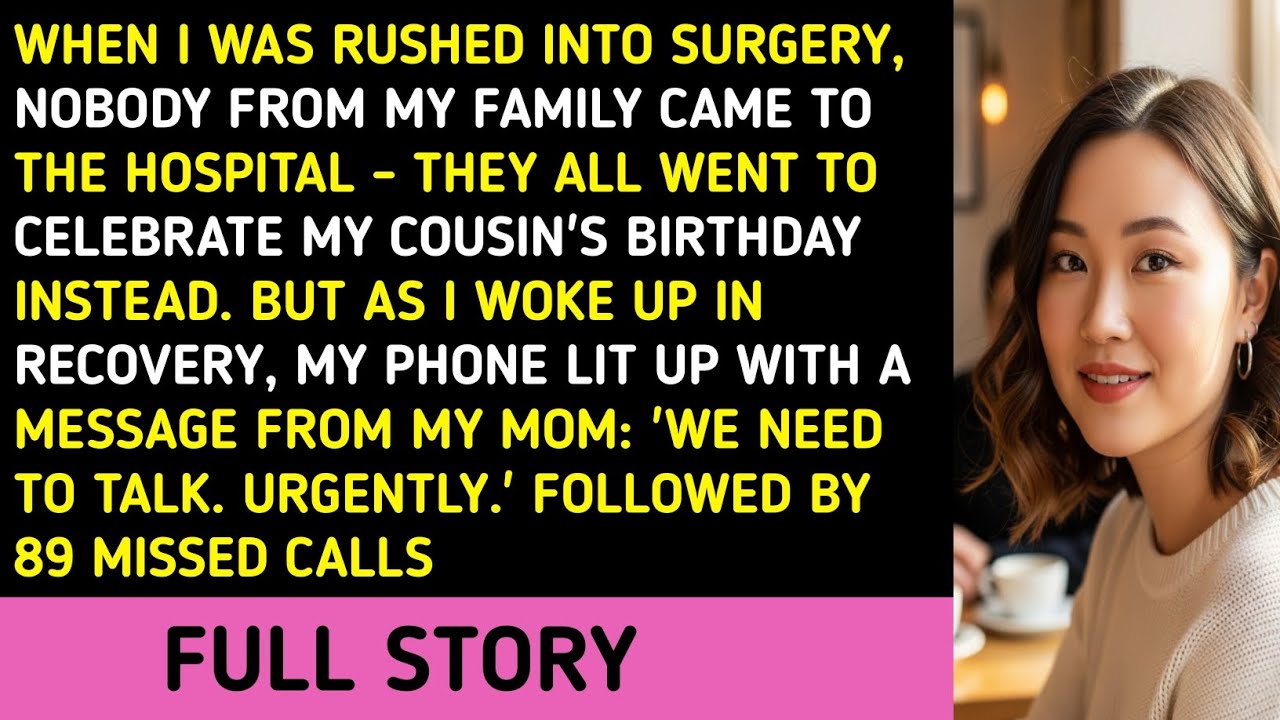 WHEN I WAS RUSHED INTO SURGERY, NOBODY FROM MY FAMILY CAMΕ ΤΟ THE HOSPITAL - THEY ALL WENT TO CELEBR