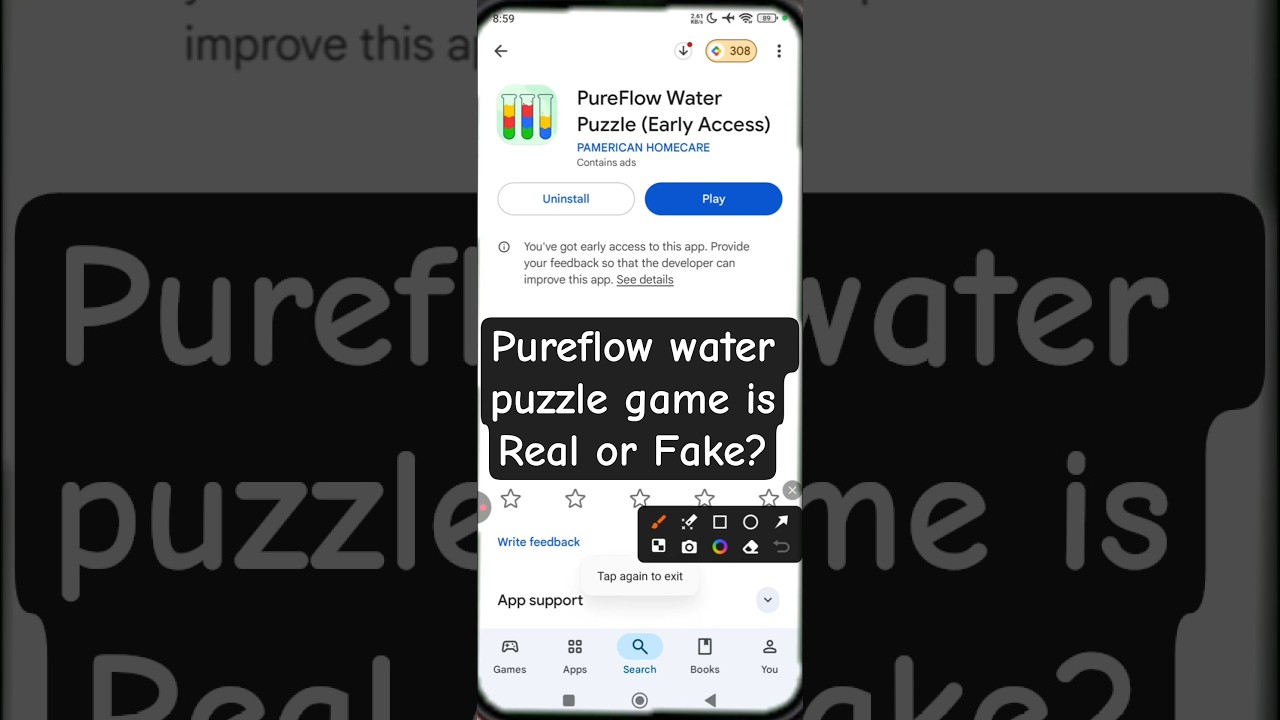 pureflow water puzzle game real or fake? || is pureflow water puzzle game real? #shorts