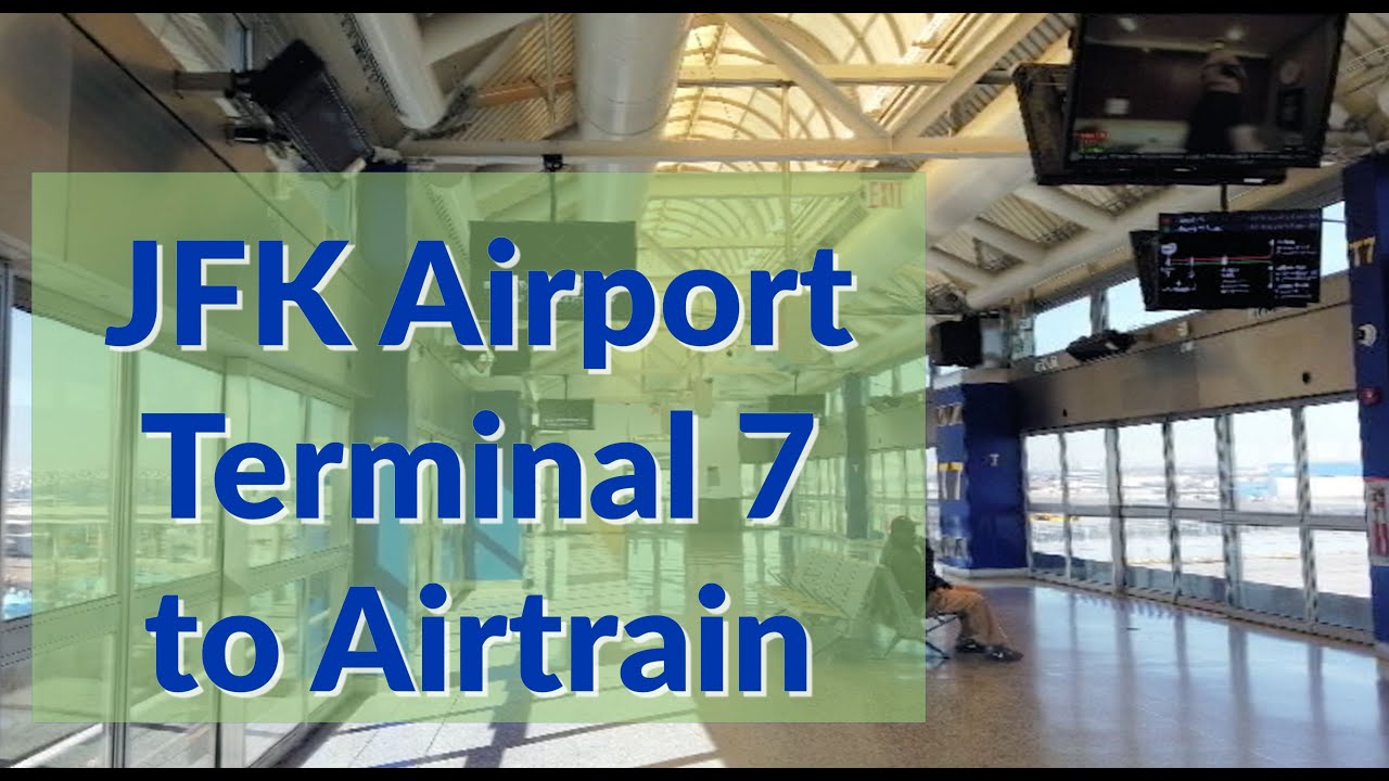 JFK Airport Terminal 7:   Arrivals to Airtrain Walk