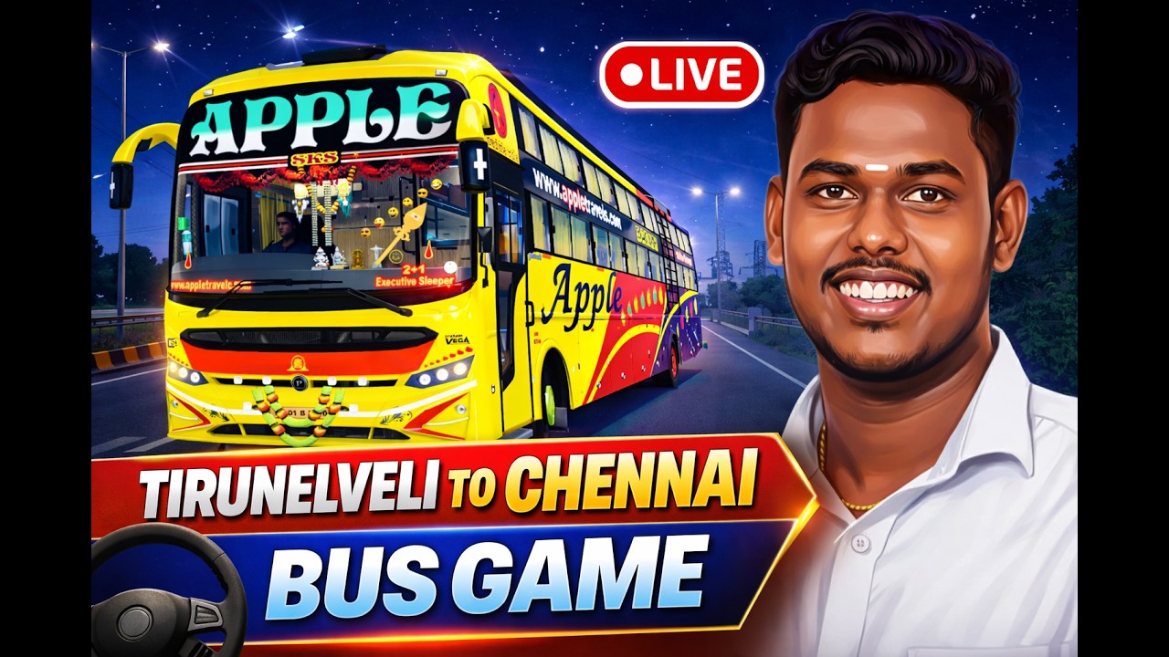🔴 LIVE | Tirunelveli to Chennai 🚌 Apple Bus | Logitech G29 Bus Game Tamil 🔥#shortsfeed #logitechg29