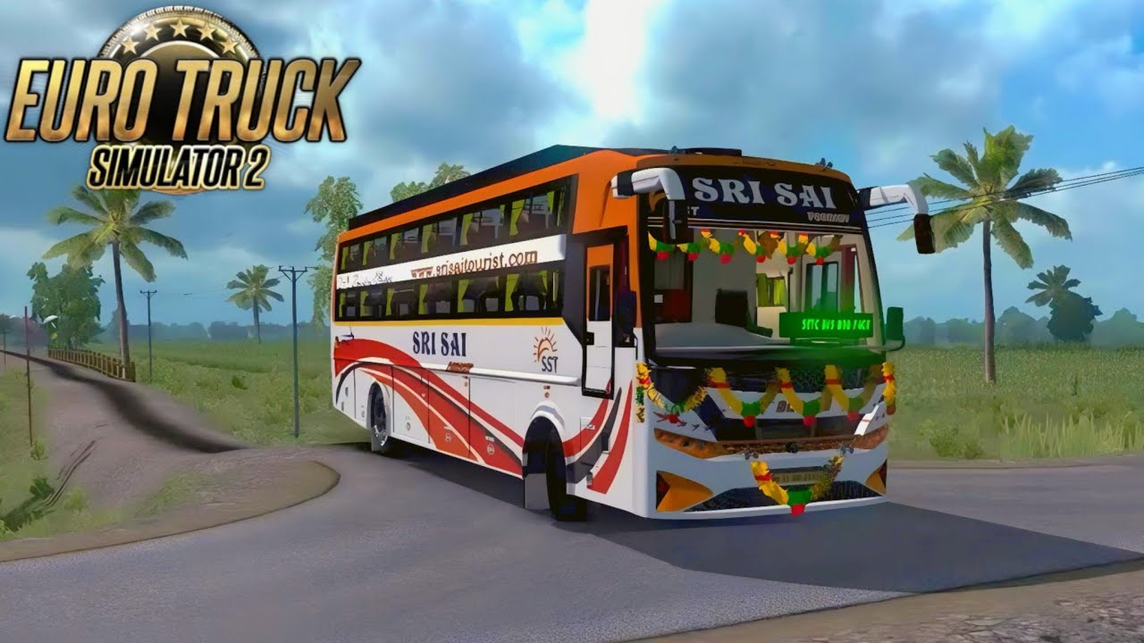 Driving a Non-AC Sleeper Bus Through Narrow Streets & Highway in ETS2!