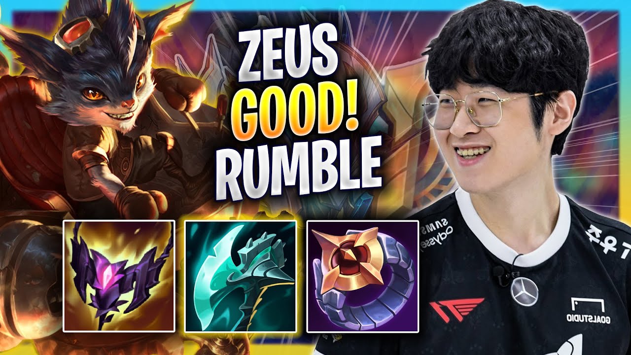 ZEUS IS SO GOOD WITH RUMBLE! - T1 Zeus Plays Rumble TOP vs Lee Sin! | Bootcamp 2023