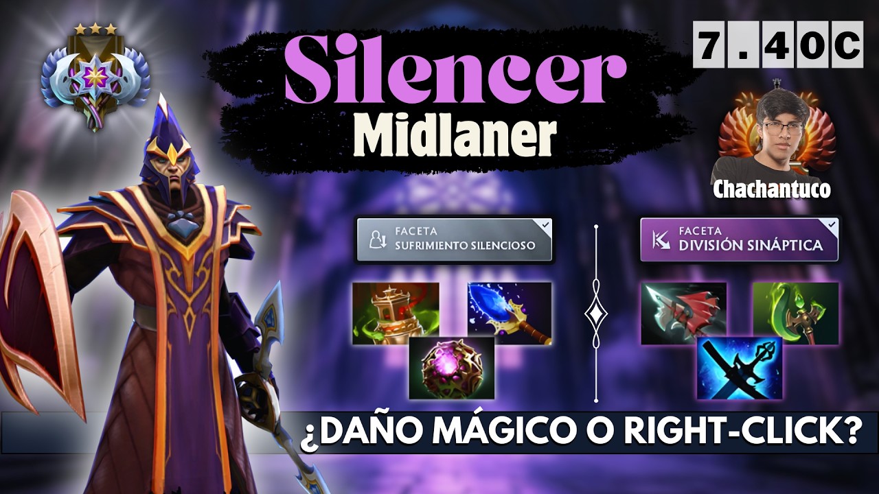 VUELVE MÁS BURROS A TUS ENEMIGOS: ¿MAGIA O RIGHT-CLICK? (Triple Guía Silencer Mid 7.40c) #dota2