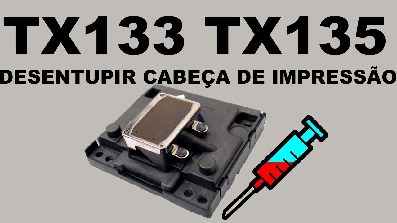 Desentupir Cabeça de Impressão Epson TX133 TX135