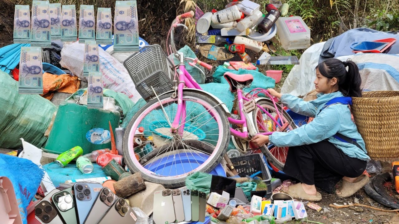 Another lucky day for the orphan girl at the scrap yard who found an old bicycle.