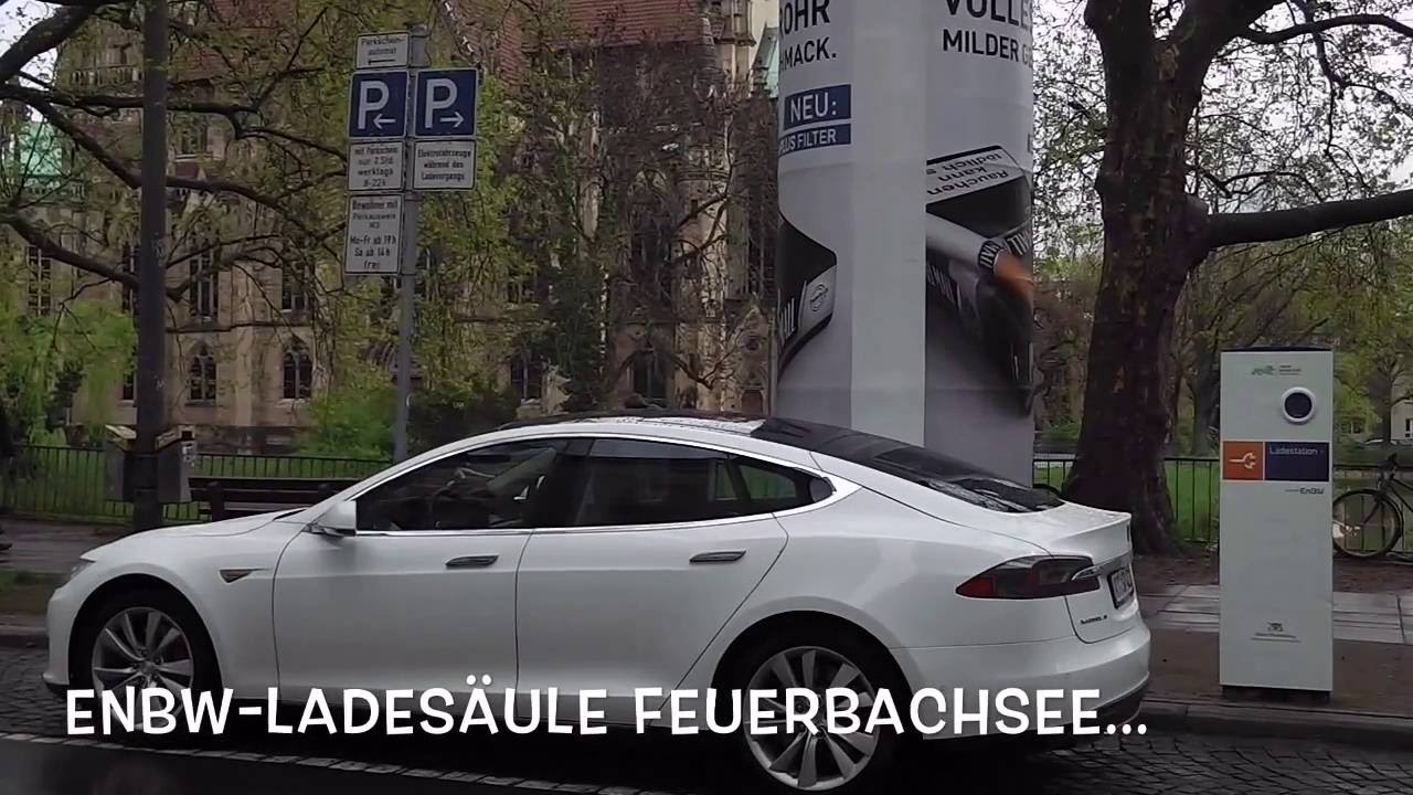 ENBW Lades&auml;ule Feuersee (mit Model S)