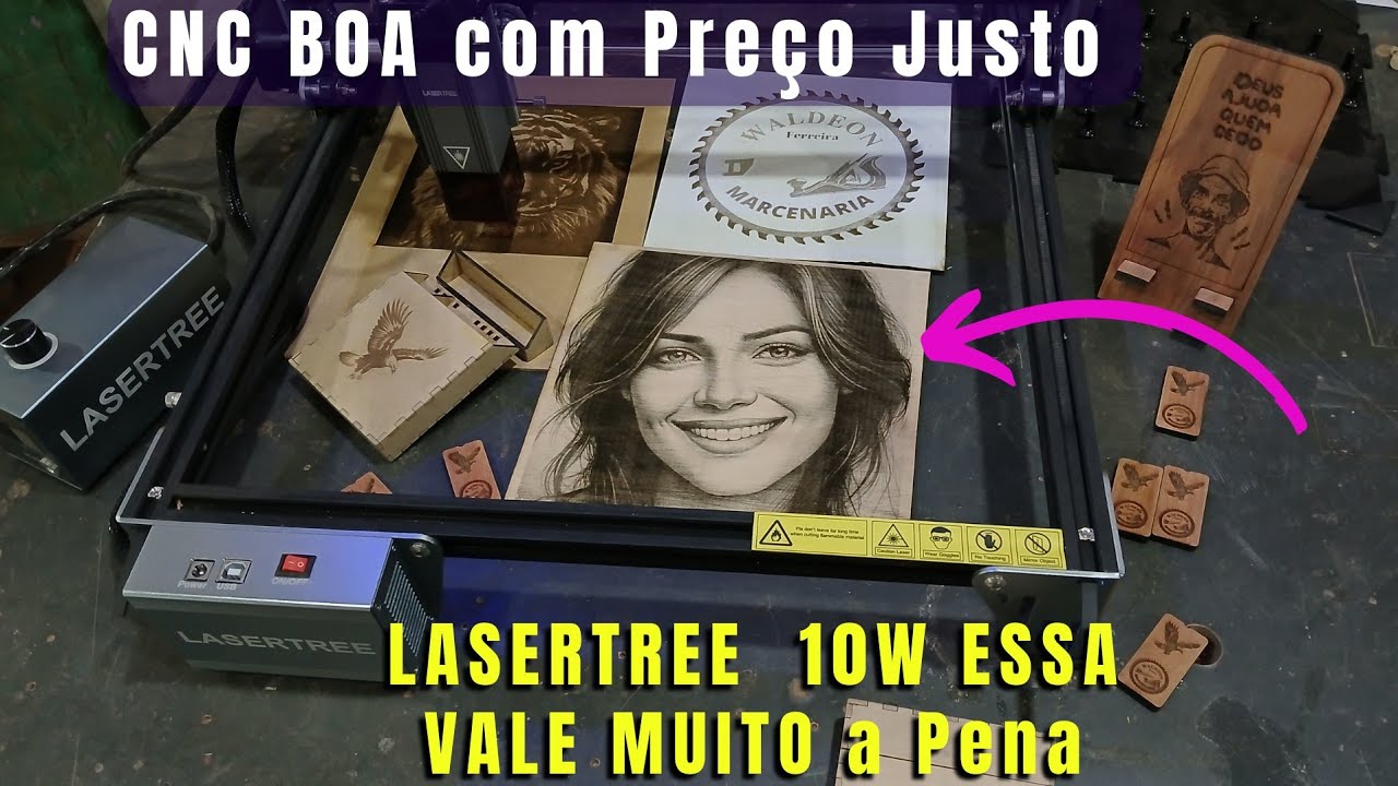 GRAVADORA a Laser de Alta performance e Custo Benefício _ LASERTREE K1 mini _ Vai te Surpreender 