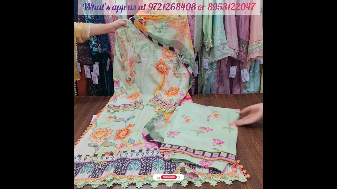 Roheenaz | Luxury Lawn collection | Ready to Wear | Pure Chiffon dupatta | WhatsApp us at 8953122047