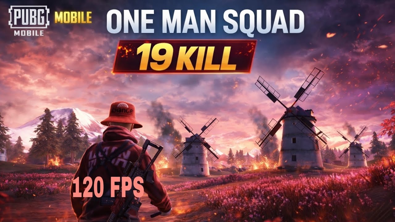PUBG MOBİLE LİVİK ONE MAN SQUAD 19 KİLL GAMEPLAY 120 FPS.