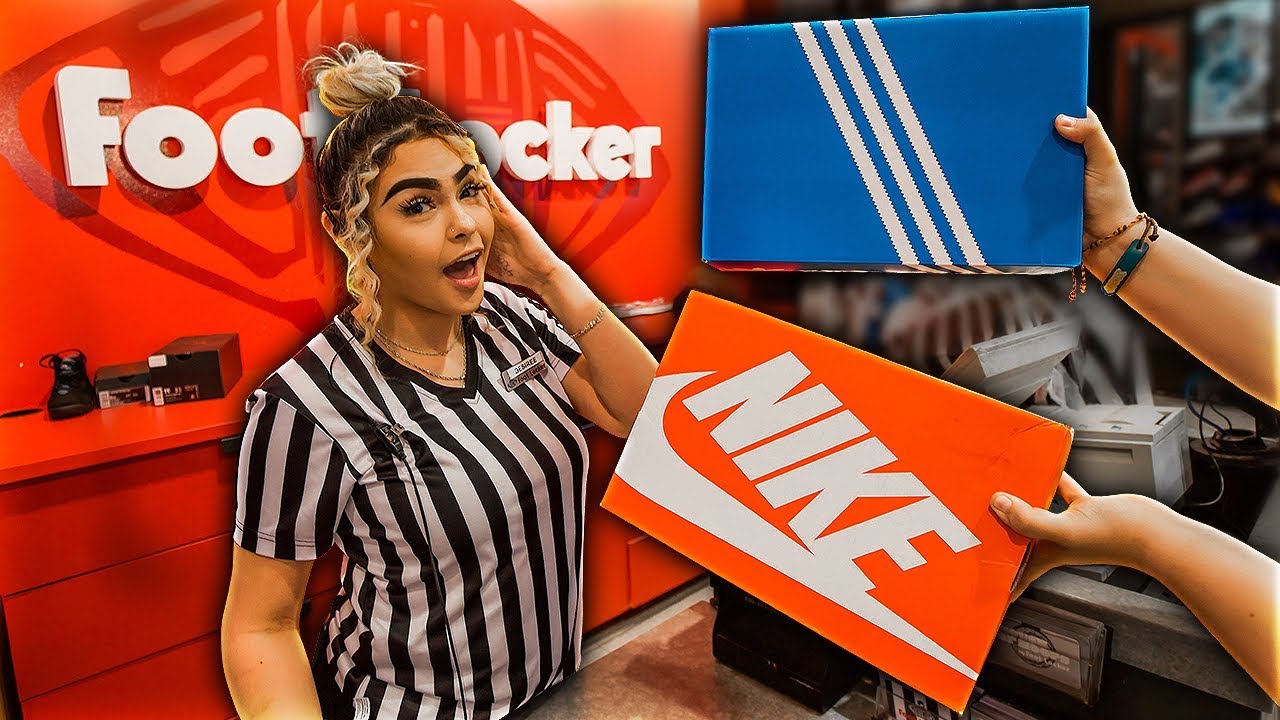 I Gave Free Shoes To Footlocker Employees But Made Them Choose - Nike VS Adidas!