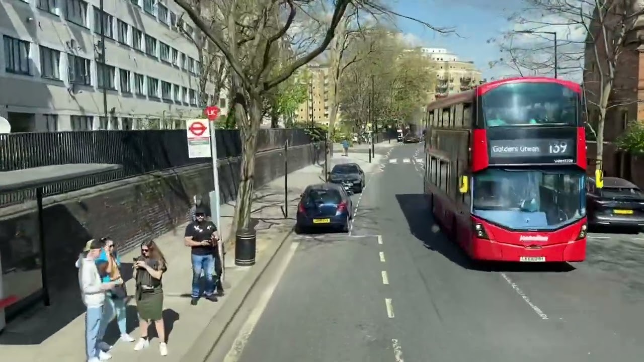 London Bus Ride / Bus Route 189 / London Bus Tour [4K] - Belsize Road to Orchard St Selfridges