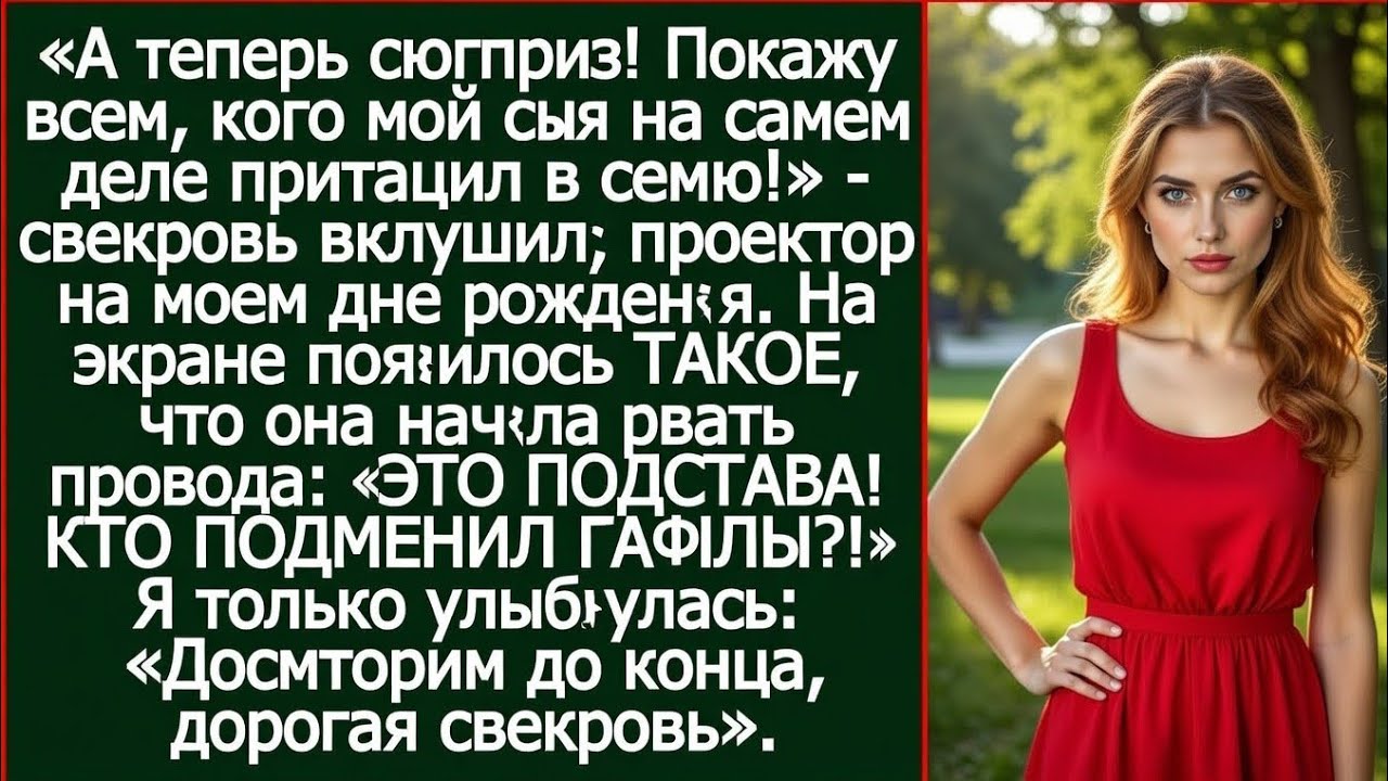 А теперь я покажу всем, кого мой сын на самом деле притащил в семью! Свекровь включила проектор