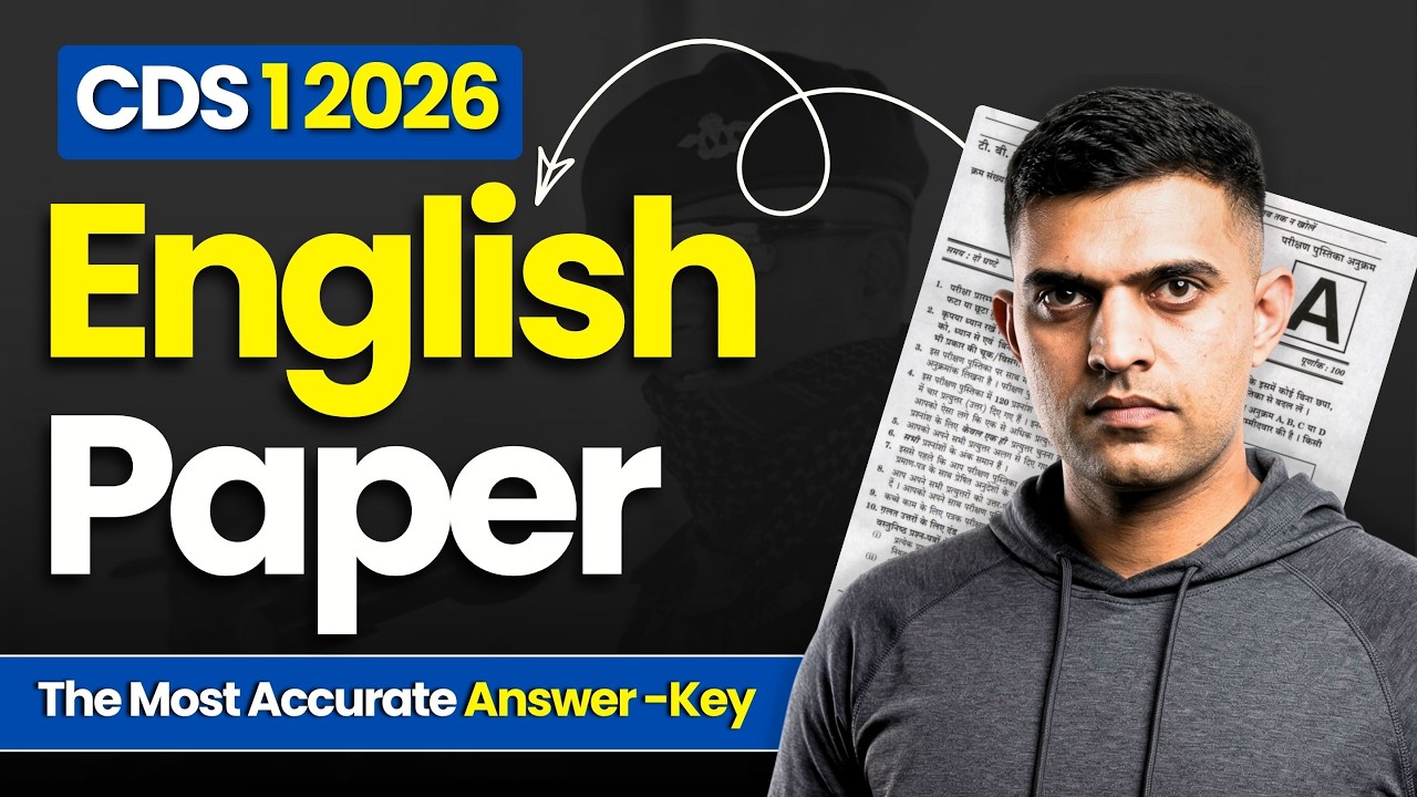 CDS 1 2026 English Most Accurate Answer Key