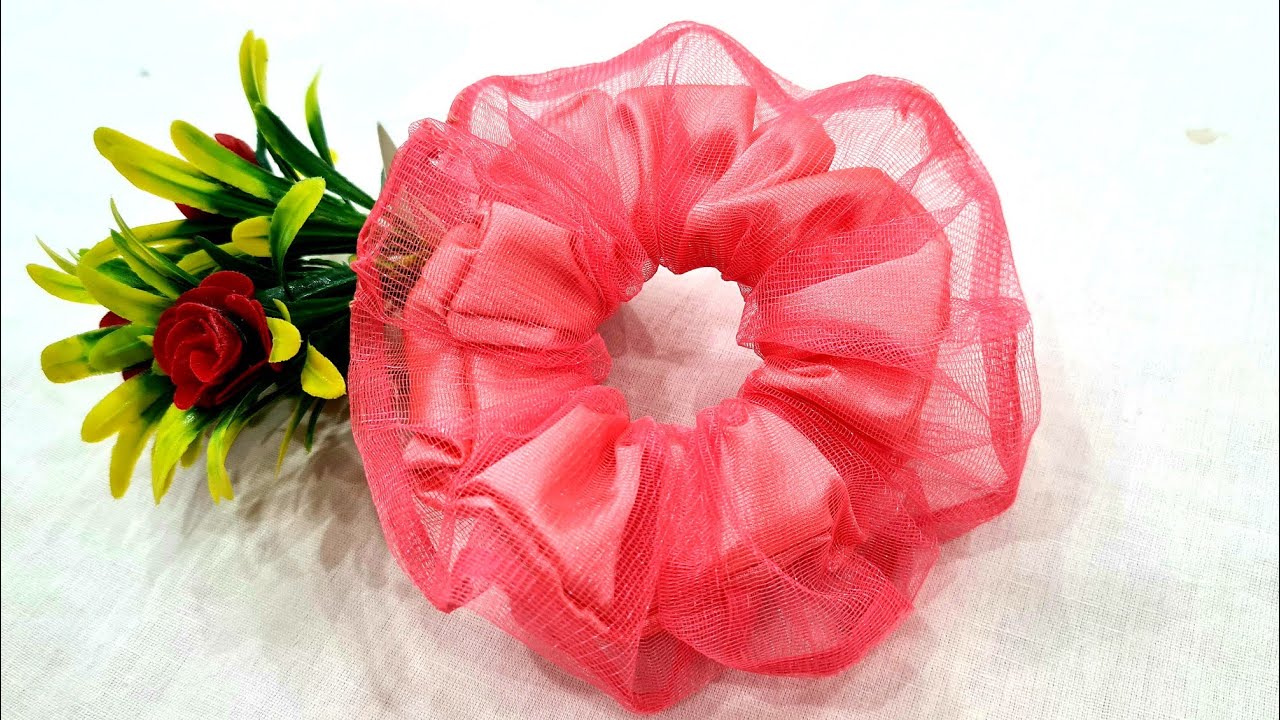 How to make(Handsew) double layer Scrunchies at home|2 layer Scrunchies without sewing machine