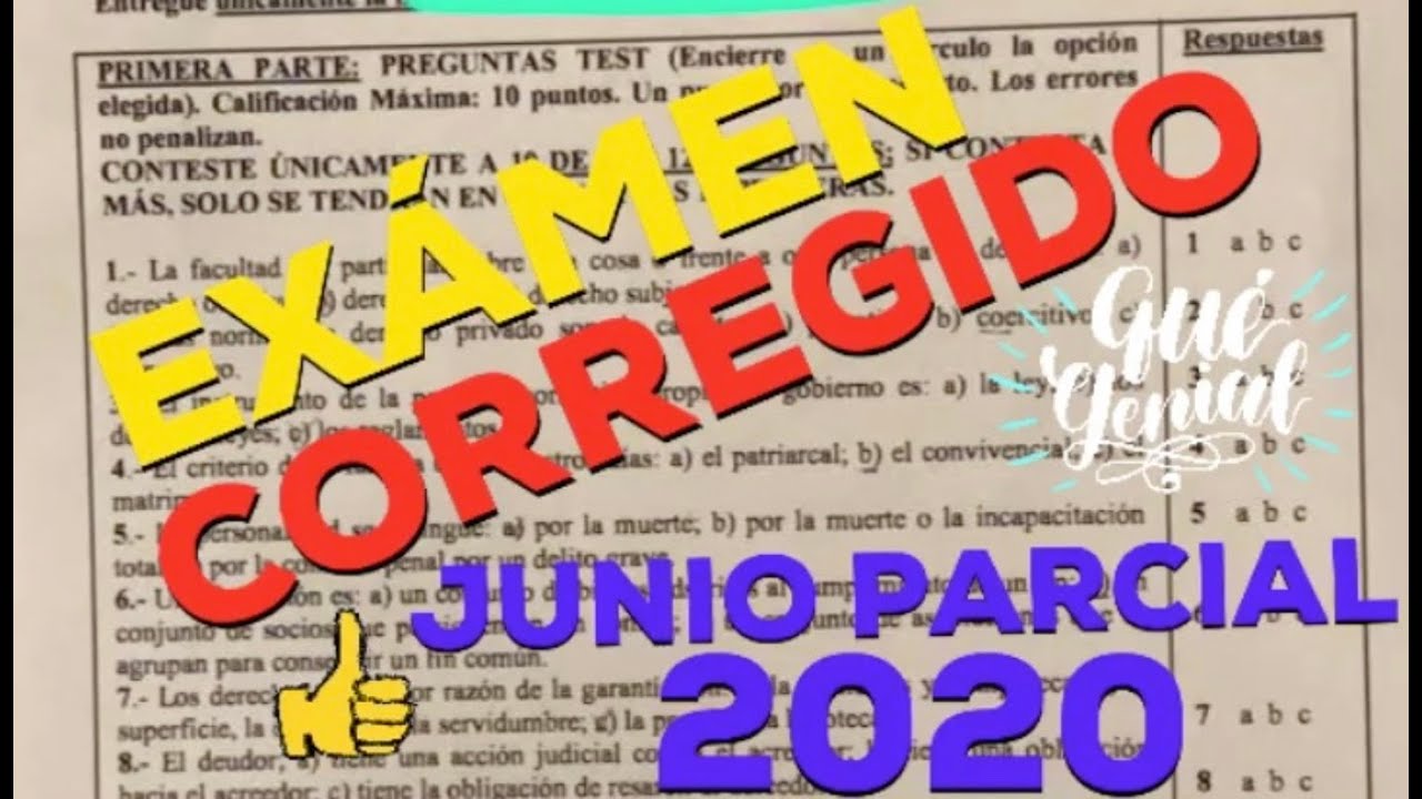 EXAMEN JUNIO 2020 CORREGIDO PARCIAL NOCIONES JURÍDICAS BÁSICAS UNED