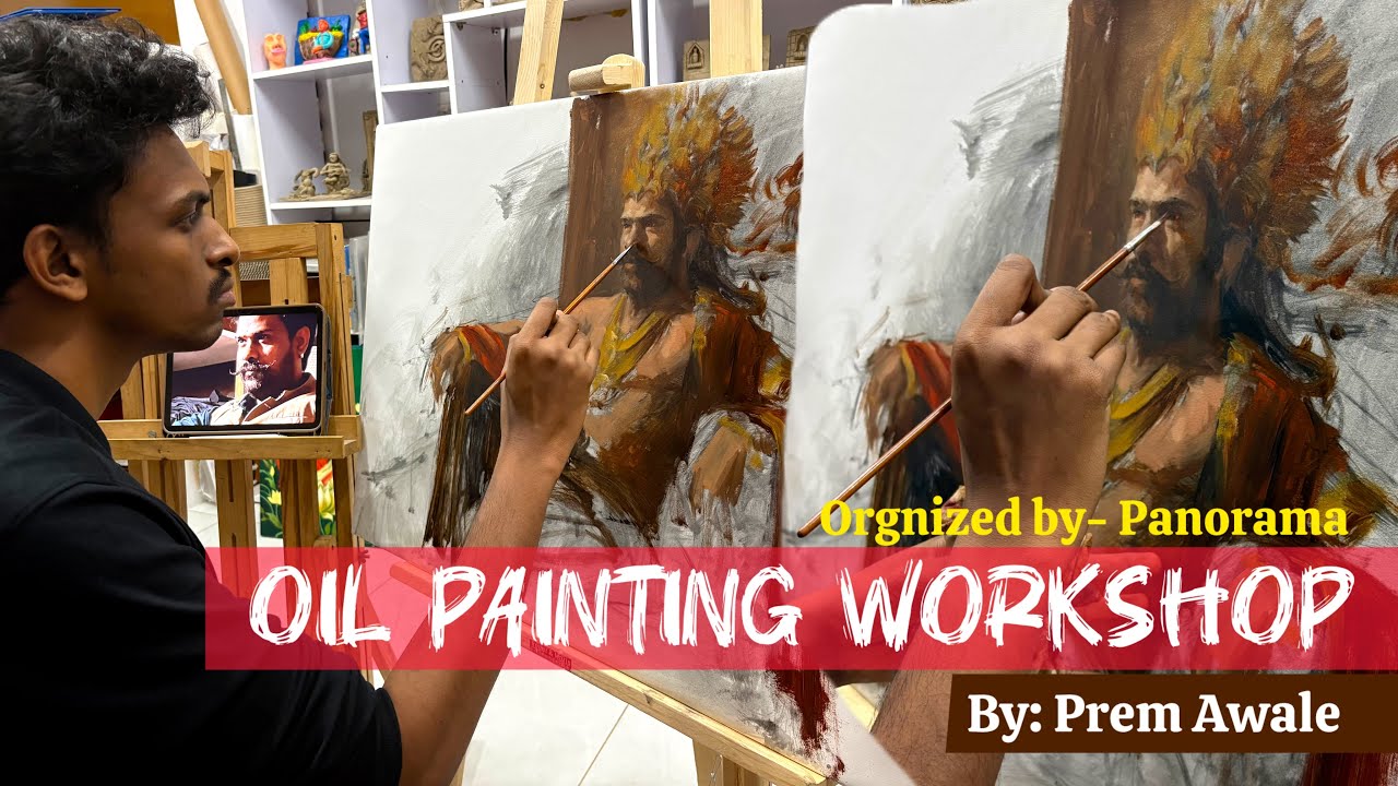 Oil painting workshop by Prem Awale | Organized by Panorama