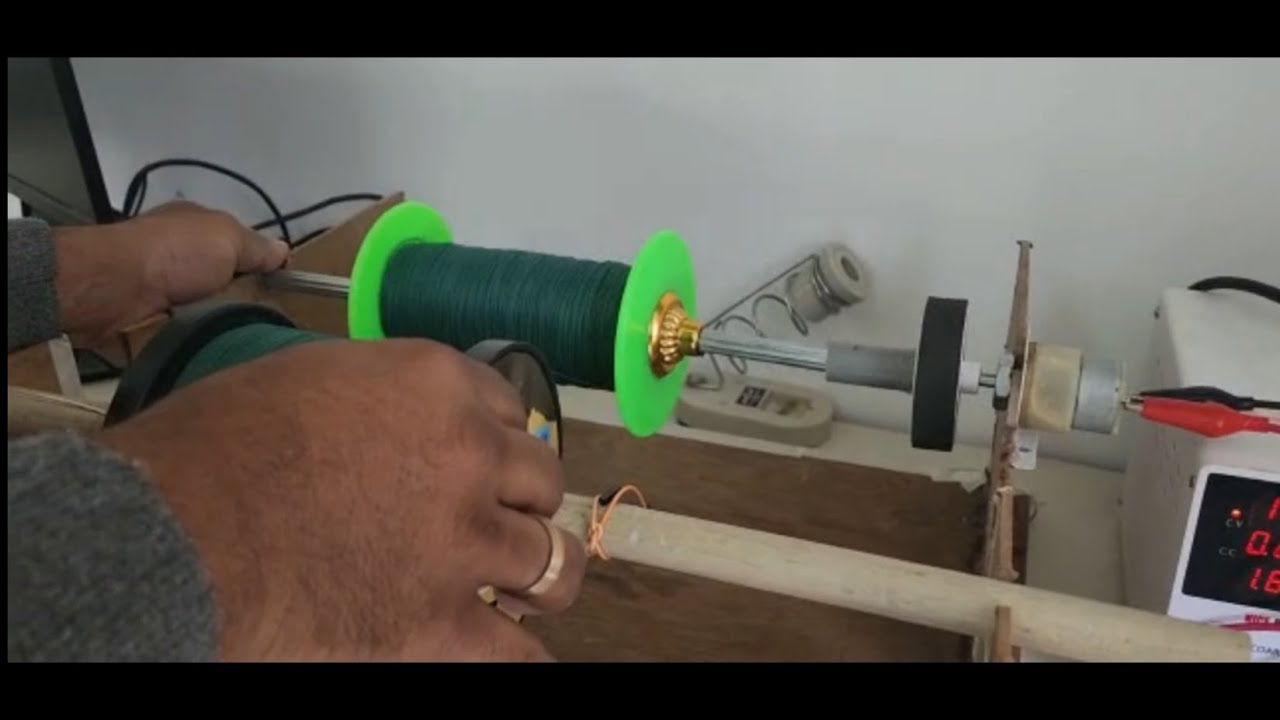 homemade manja / Manjha  wrapping electric Chakri / Charkhi / Firki Machine Jugad. Thread rolling