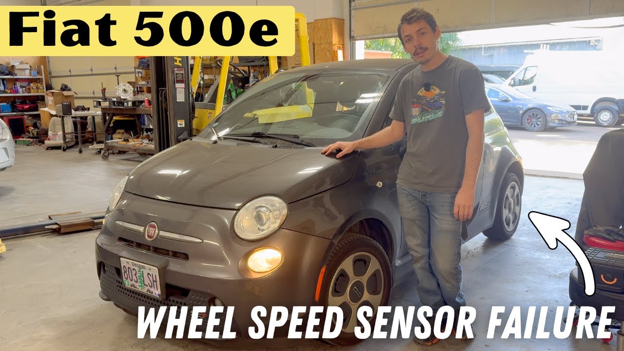 Индикатор ABS не гаснет! Ремонт датчика скорости вращения колеса Fiat 500e