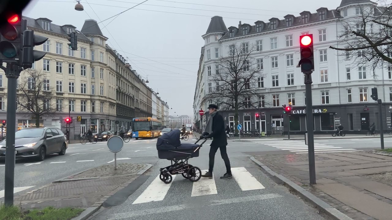 Driving In Denmark 🇩🇰, Copenhagen City Hall Square, Center City, Indre By, København, Downtow, 4k