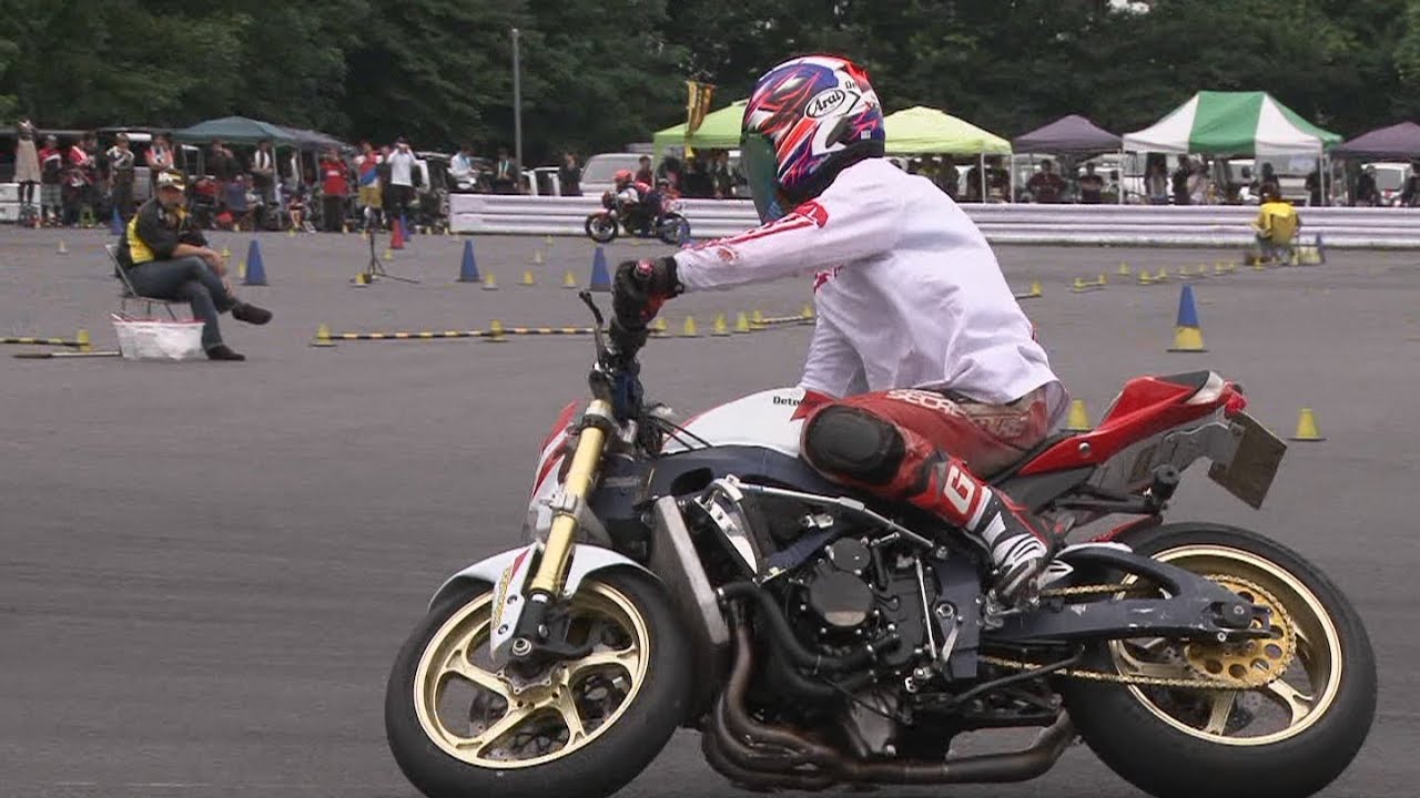 2019 7 21 Dunlop Moto Gymkhana Ohkoshi 選手 GSX-R750 h 2