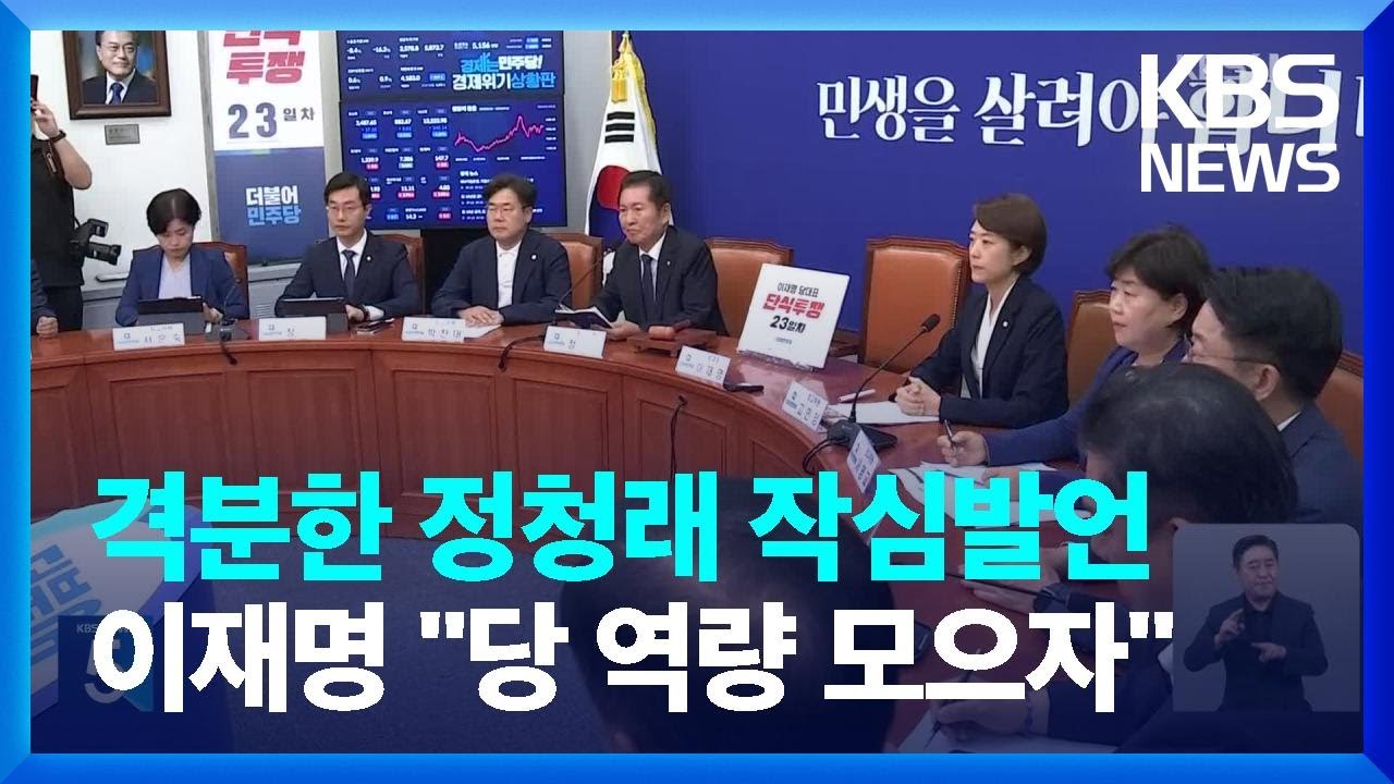 민주당 원내지도부 총사퇴&hellip;책임 두고 갈등 표면화 / KBS  2023.09.22.