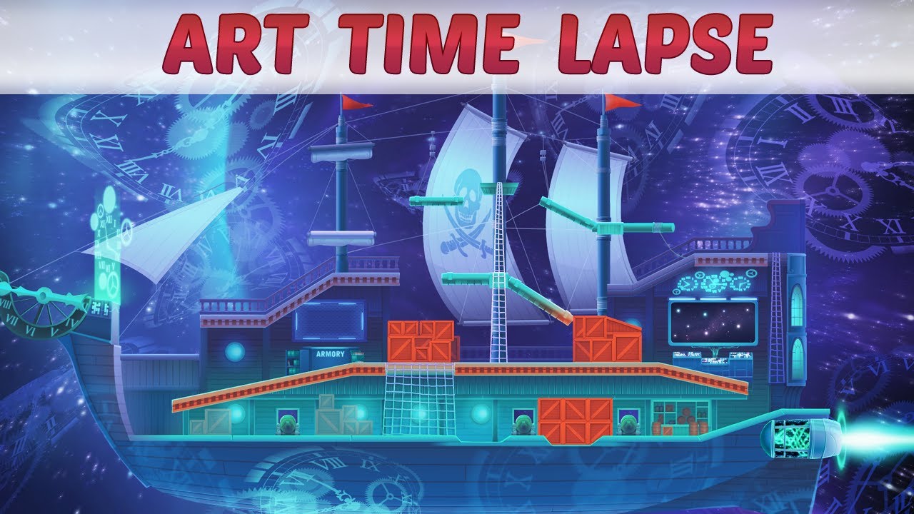 Time Ship - Background Art Time-Lapse