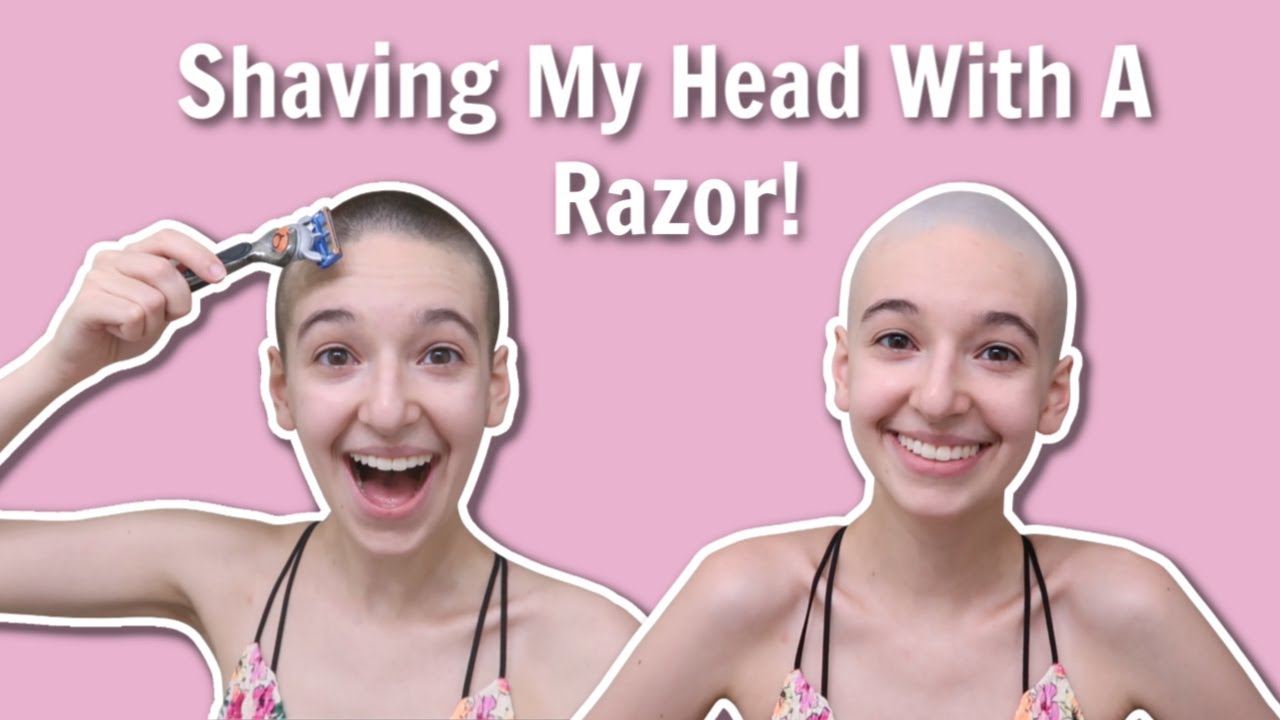 Shaving My Head Smooth With A Razor | Female Head Shave