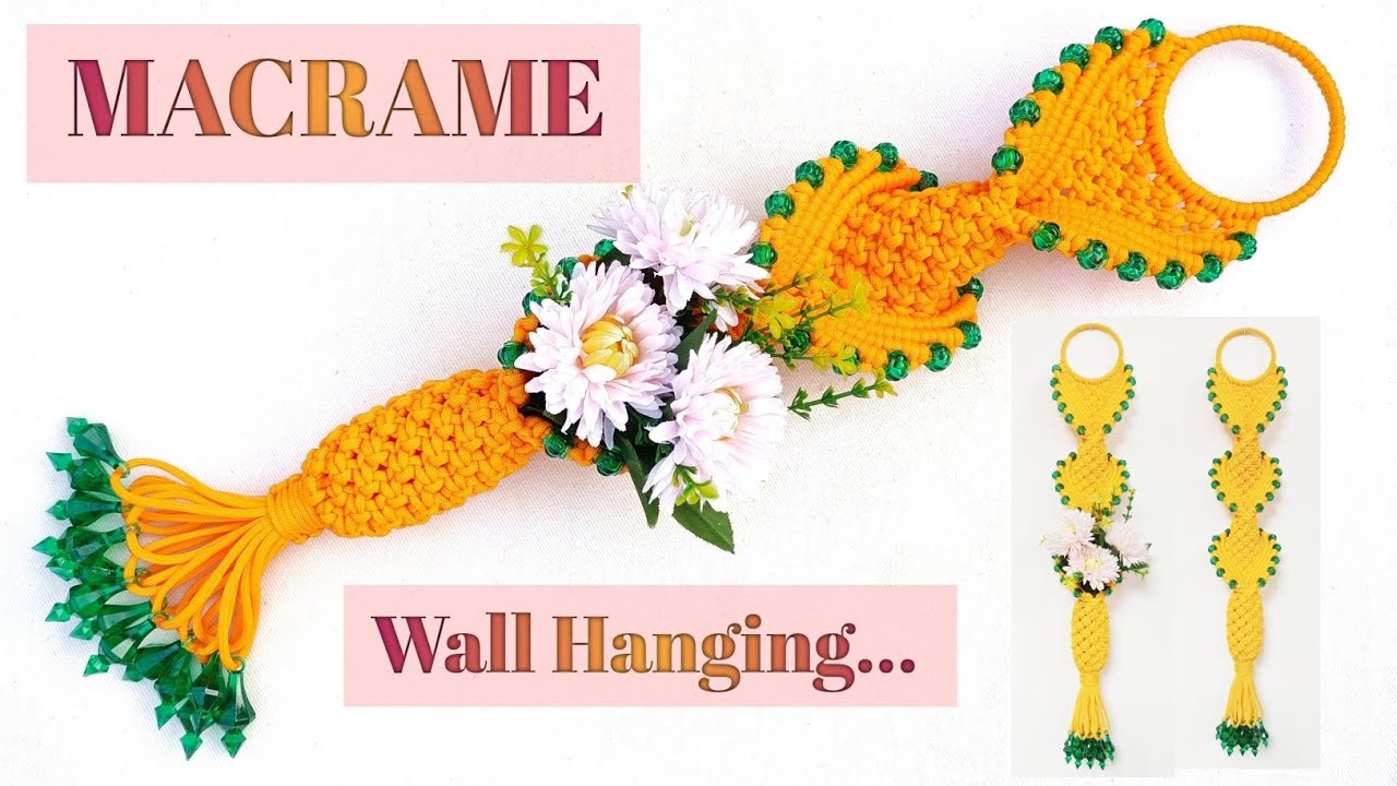Macrame hanging flower pot | macrame wall hanging Flower vase | macrame flower wall hanger planter