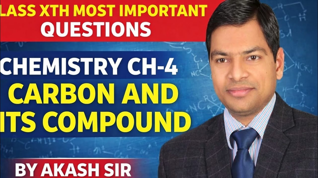 CLASS X MOST IMPORTANT QUESTIONS OF CHAPTER-4 CARBON AND IT'S COMPOUNDS PART - 1