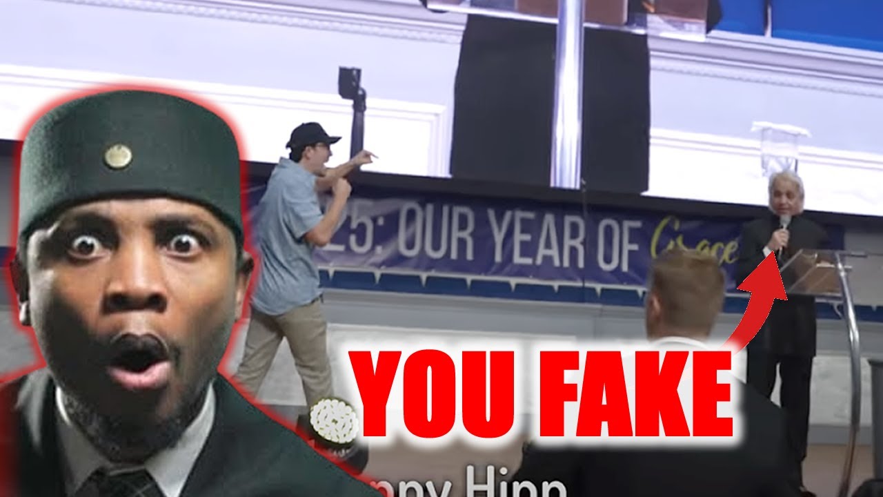 YouTuber JUMPS on Stage to Confront Pastor Benny Hinn & Question Joel Osteen