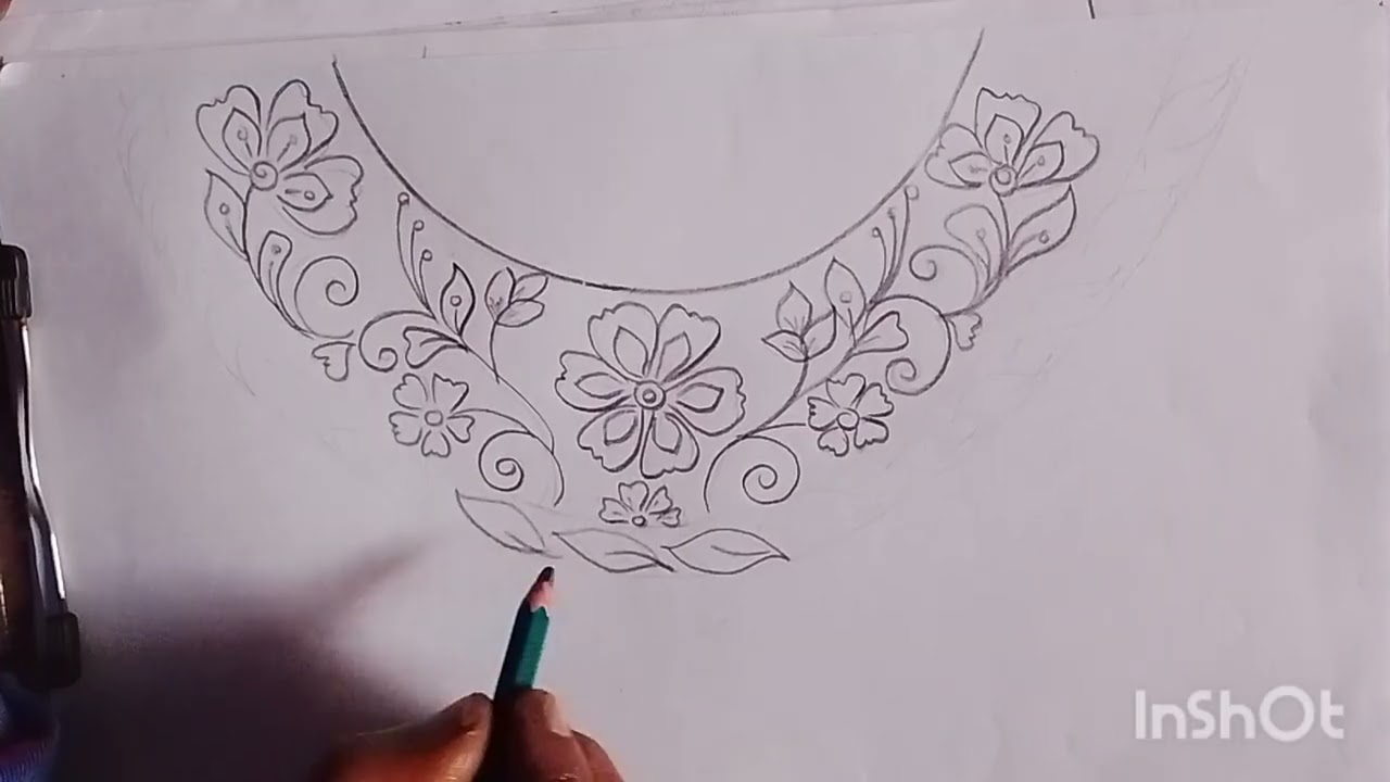 Maggam work blouse ,dress neck design idea