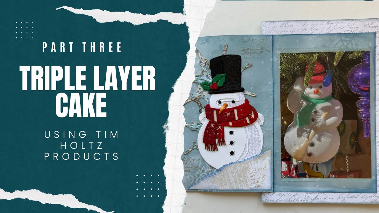 Triple Layer Cake part 3 making Winston and mixed media fanciful flakes by Tim Holtz