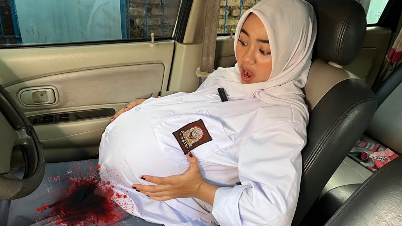 KAGET GARA2 BOLOS SEKOLAH‼️TIBA2 PERUT HAMIL BESAR SAMPAI MELAHIRKAN DI MOBIL SENDIRI