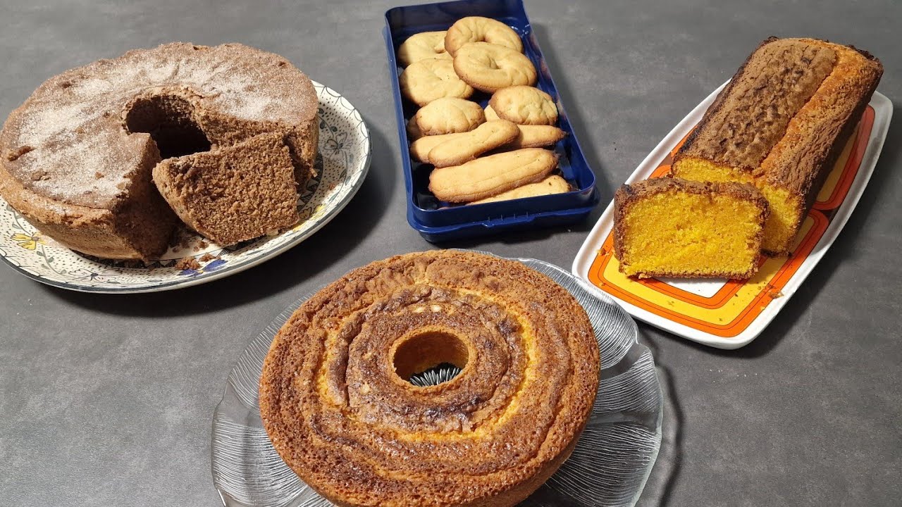 Bolo de Canela, Bolo de cenoura e Bolachas de manteiga