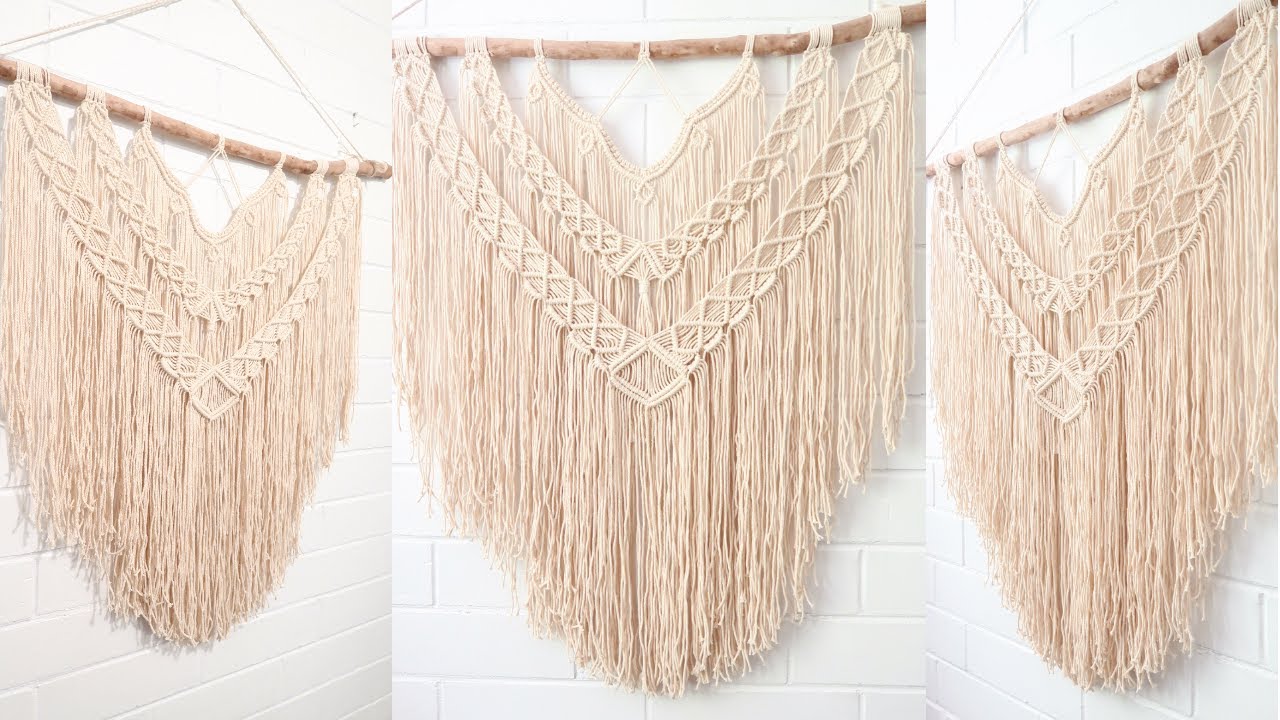 DIY: Large Macrame Wall Hanging | Step by step macrame wall hanging tutorial