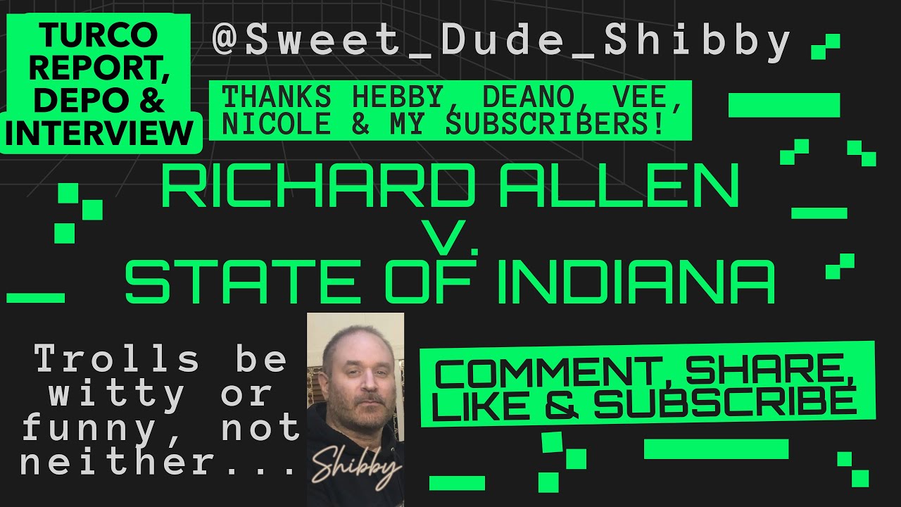 Professor Turco Report, Depo & Jerry Holeman Interview. RICHARD ALLEN v STATE OF INDIANA Delphi