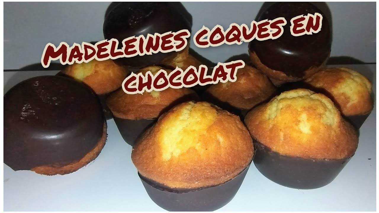 Faire des madeleines coques en chocolat
