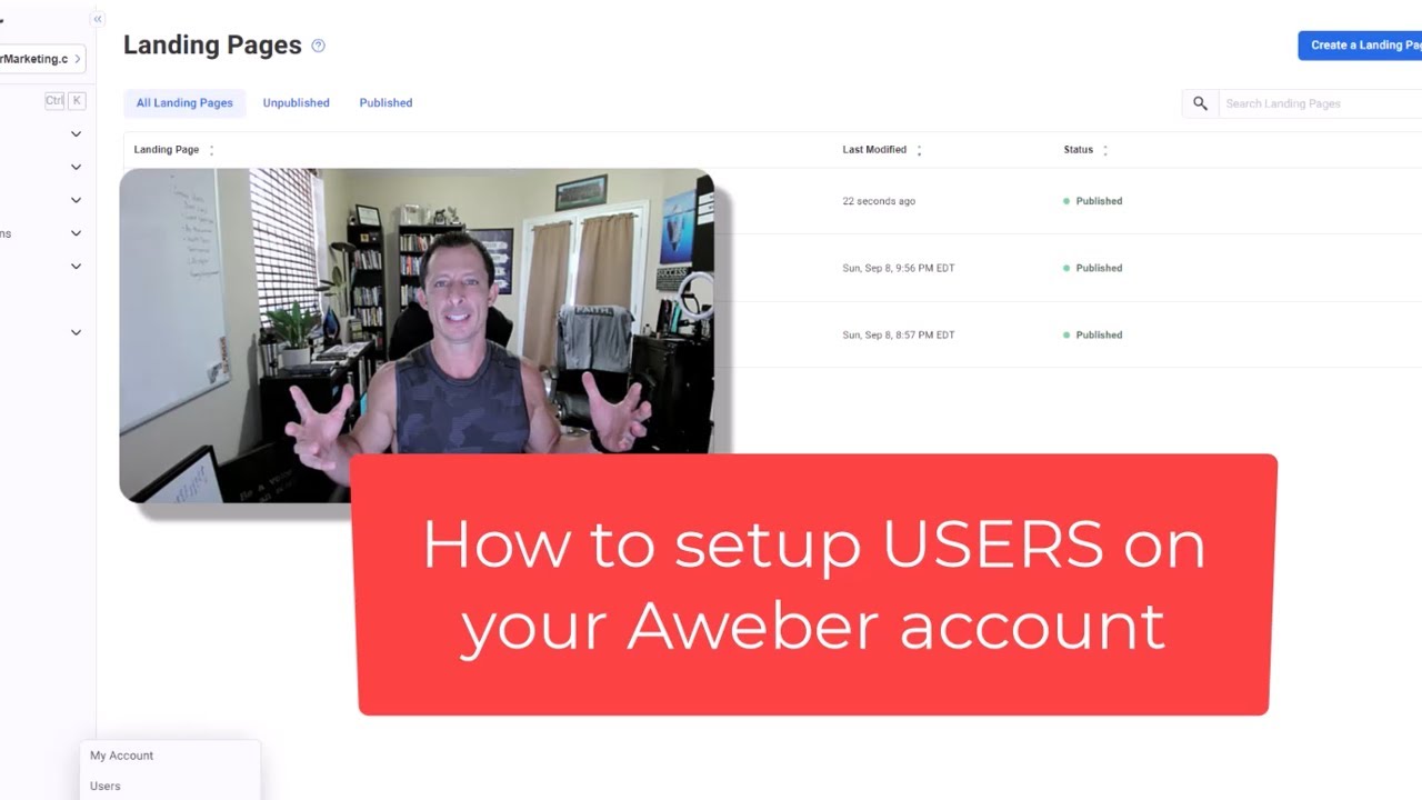 How to setup USERS on your Aweber account