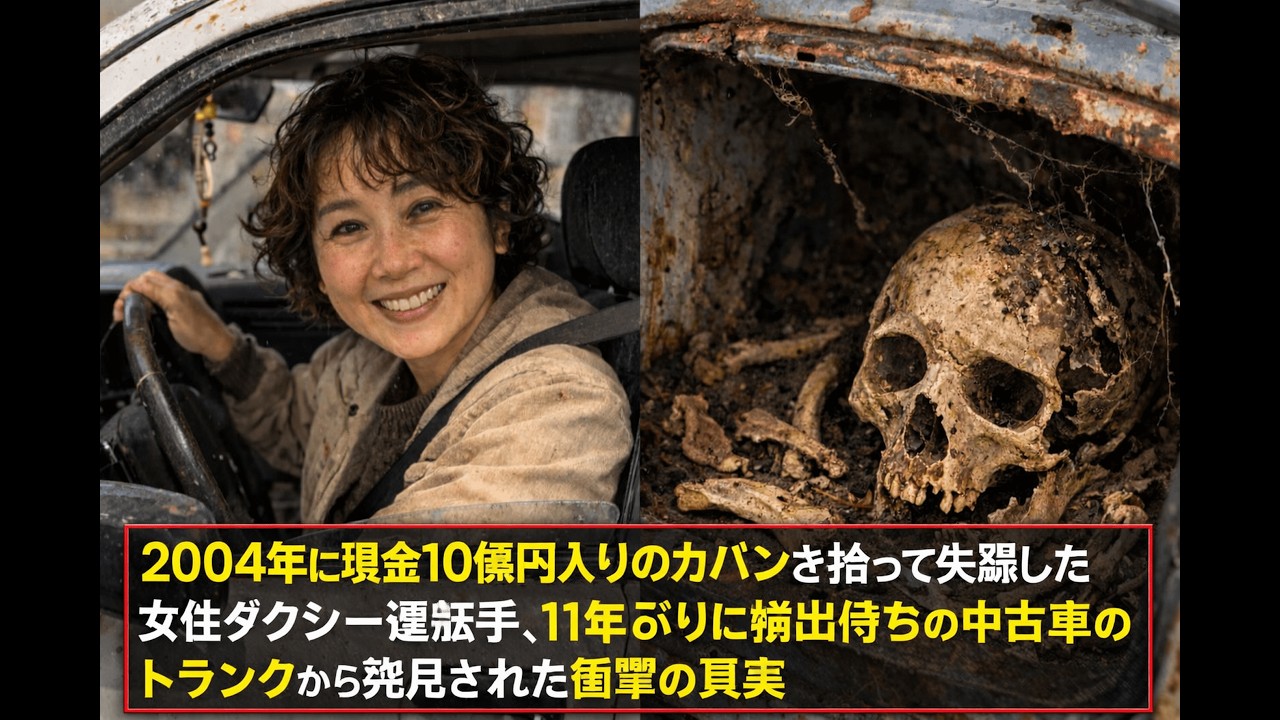2004年に現金10億円入りのカバンを拾って失踪した女性タクシー運転手、11年ぶりに輸出待ちの中古車のトランクから発見された衝撃の真実