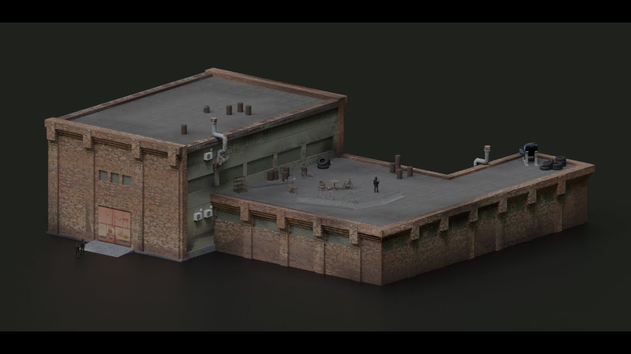 Blender → Customs factory building