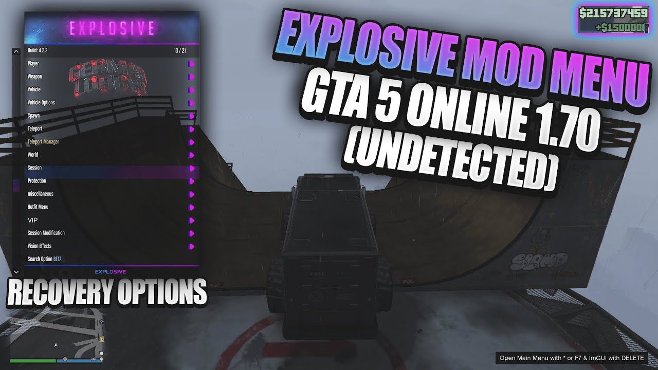 GTA 5 EXPLOSIVE Mod Menu v4.2.2 | GTA 5 Mod Menu PC 1.70 [OUTDATED]