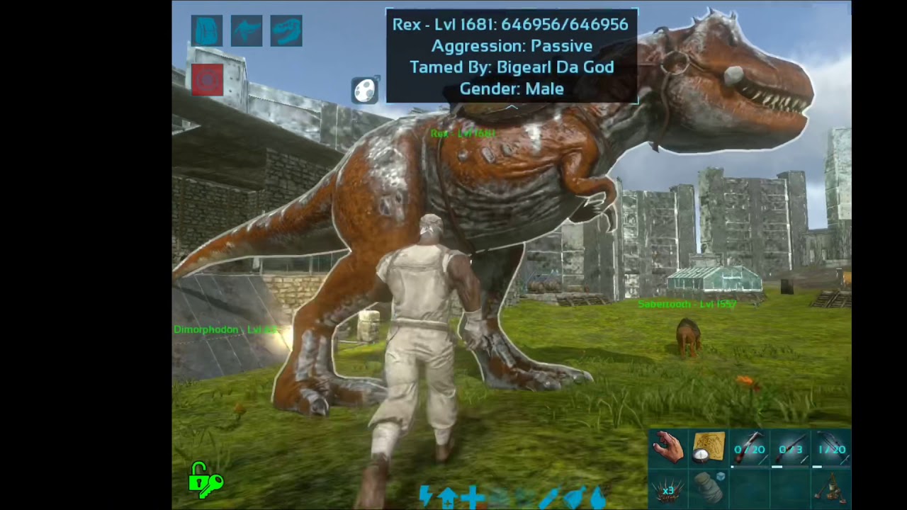 Matured Baby Rex becomes Demon Rex God -  Slaughters Everything/ ARK: Mobile